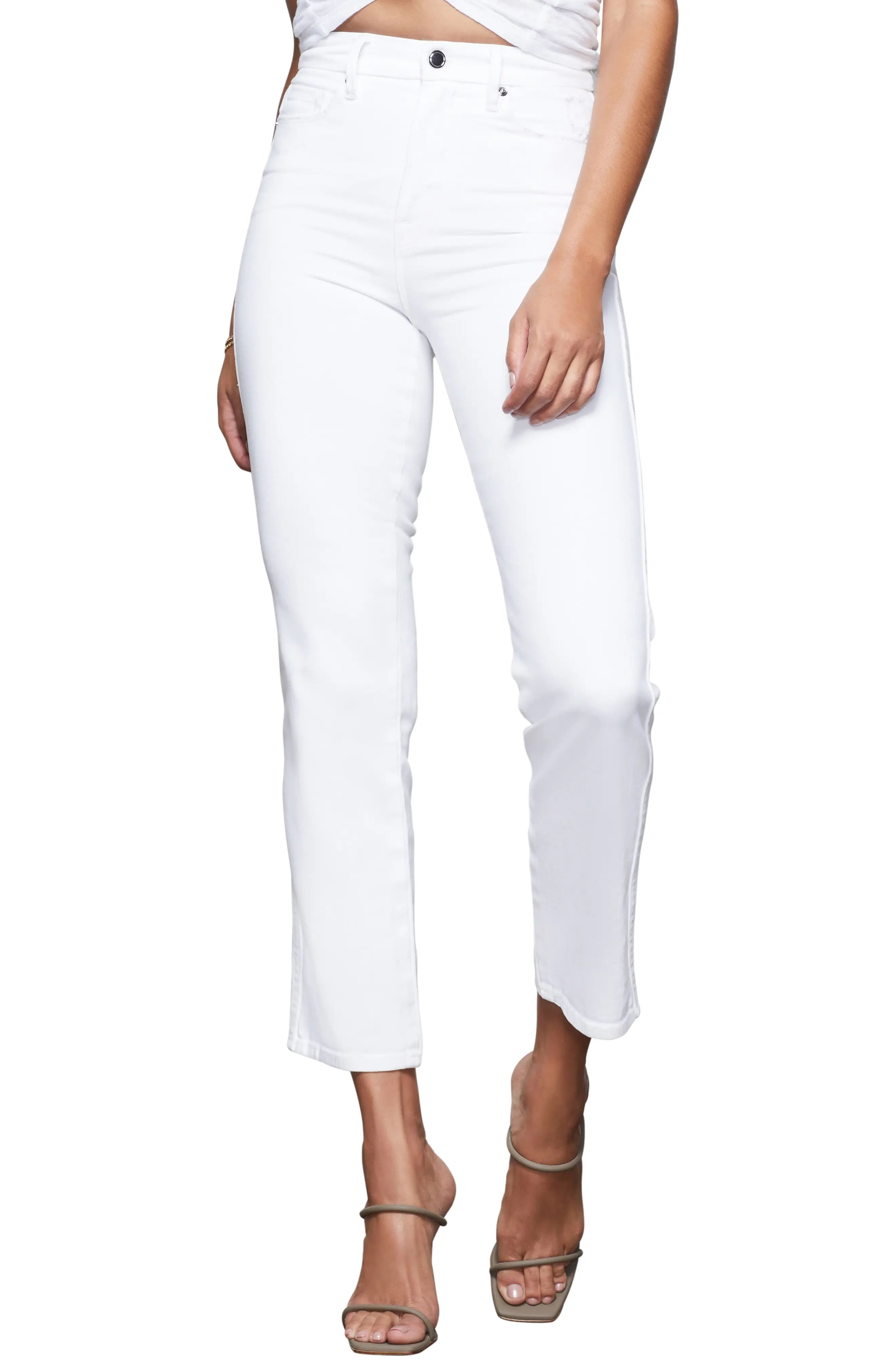 Plus Size Women's Good American Good Curve Straight Jeans, Size 20 - White | Nordstrom