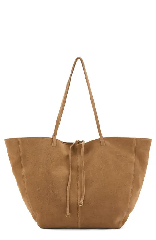 MANGO Suede Shopper Bag in Leather at Nordstrom | Nordstrom