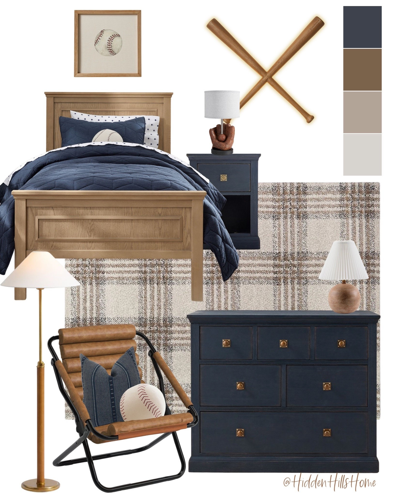 Boys bedroom decor mood board, baseball themed boys room design, home decor ideas, kids bedroom inspiration, twin bed, toddler bedroom, sports themed boys room #teen

#LTKHome #LTKSaleAlert #LTKKids