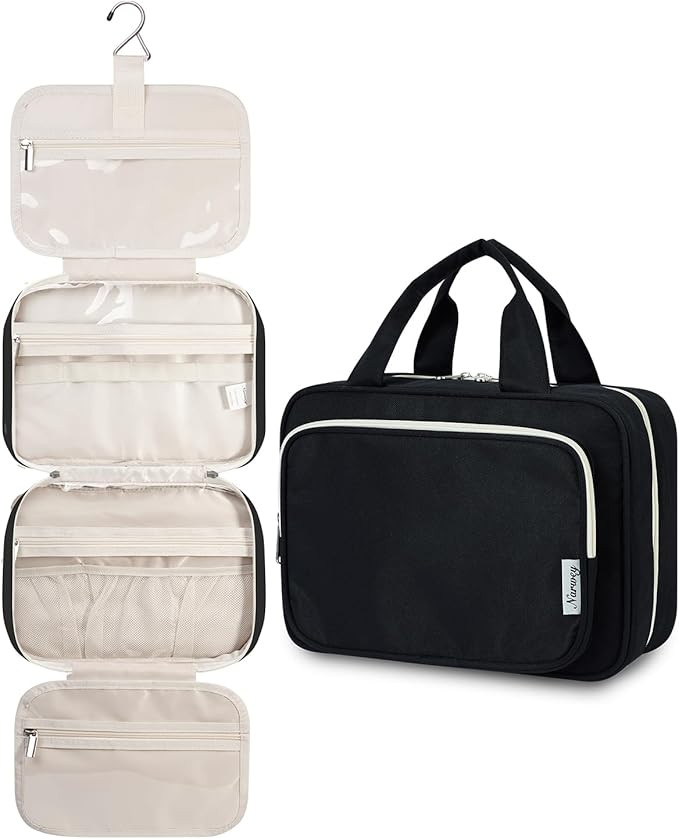 Narwey Hanging Toiletry Bag for Women Travel Makeup Bag Organizer Toiletries Bag for Travel Size ... | Amazon (US)
