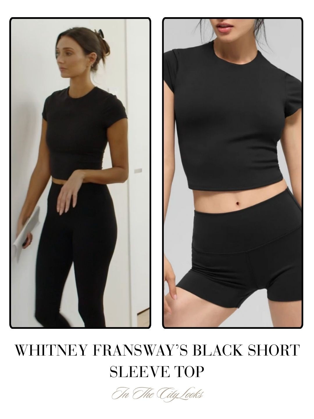 Whitney Fransway’s Black Short Sleeve Top