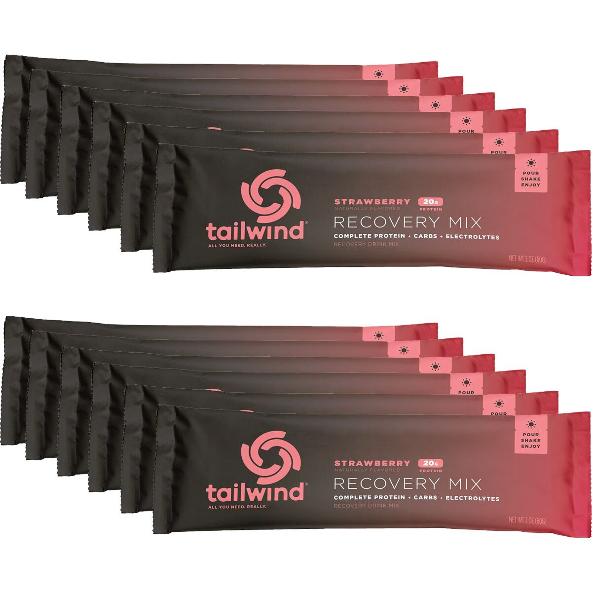 Tailwind Nutrition Recovery Drink Mix Strawberry-12 Pack Box, One Size | Backcountry