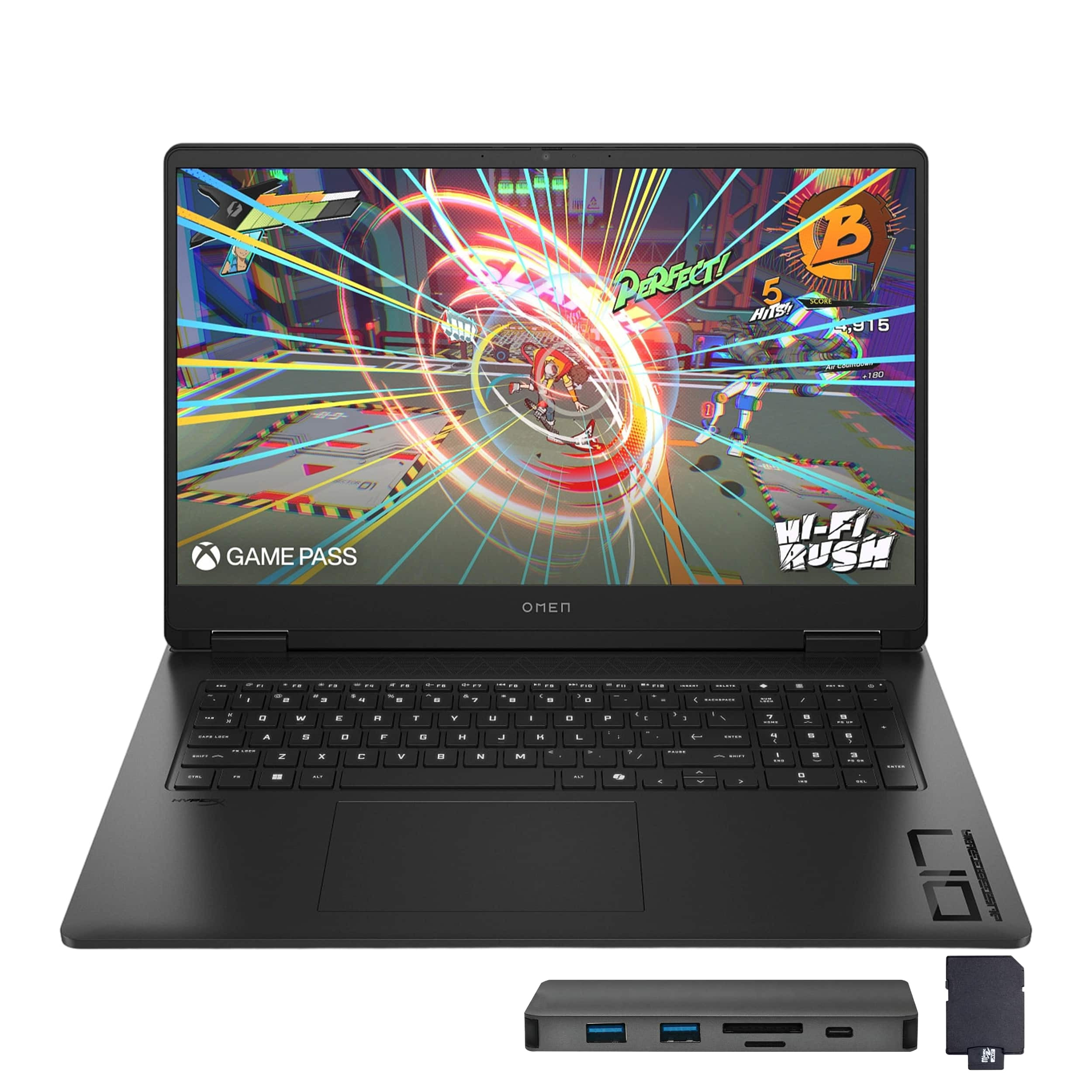 HP - Omen 17 17.3" Gaming Laptop,Ryzen AI 9 365,32GB DDR5,1TB SSD+288GB Dock Set,GeForce RTX 5060,Backlit,Win11 - Black | Best Buy U.S.