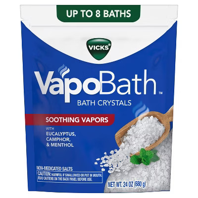Vicks VapoBath Bath Crystals Dissolving Tablets - Sodium Chloride - 24oz | Target