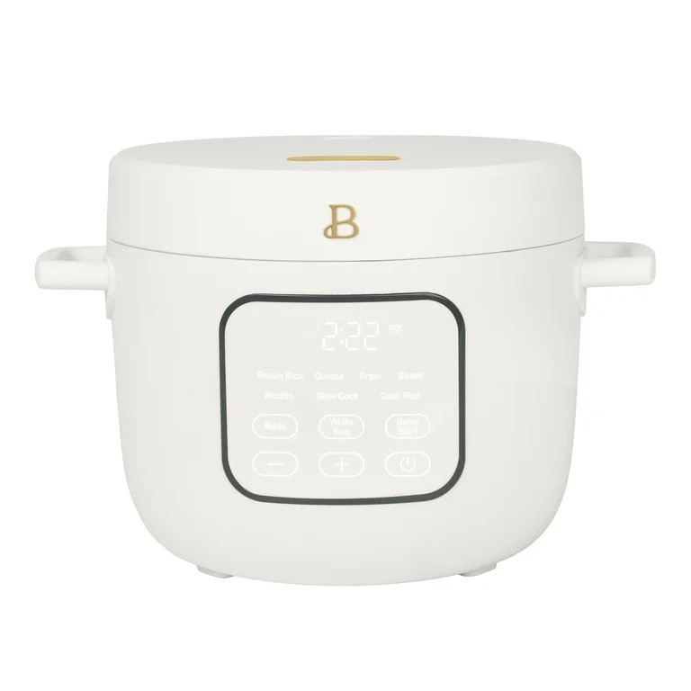 Beautiful 14-Cup Electric Rice and Grain Cooker, Ceramic Nonstick Coating, White Icing by Drew Ba... | Walmart (US)