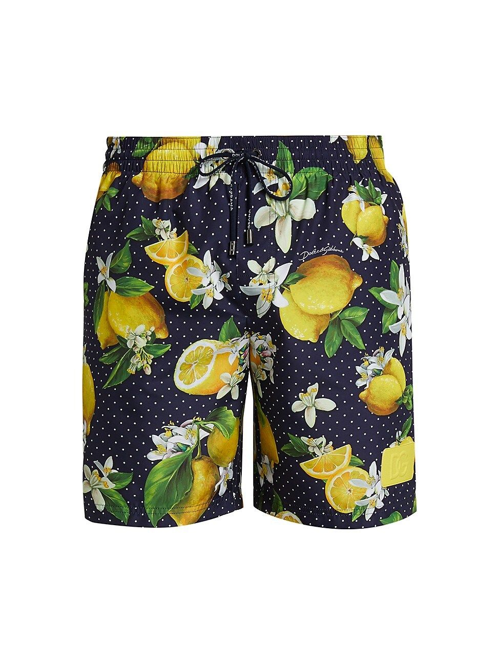 DOLCE & GABBANA Lemon Polka Dot Swim Shorts | Saks Fifth Avenue