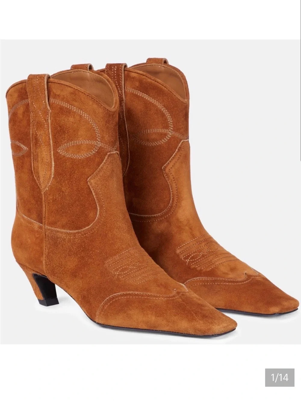 KHAITE Suede Dallas Ankle Boot | Poshmark