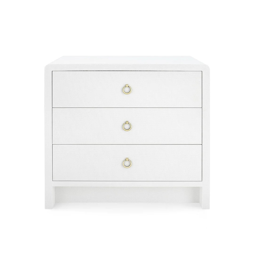 Bryant 3-Drawer Linen Side Table in Various Colors | Burke Decor