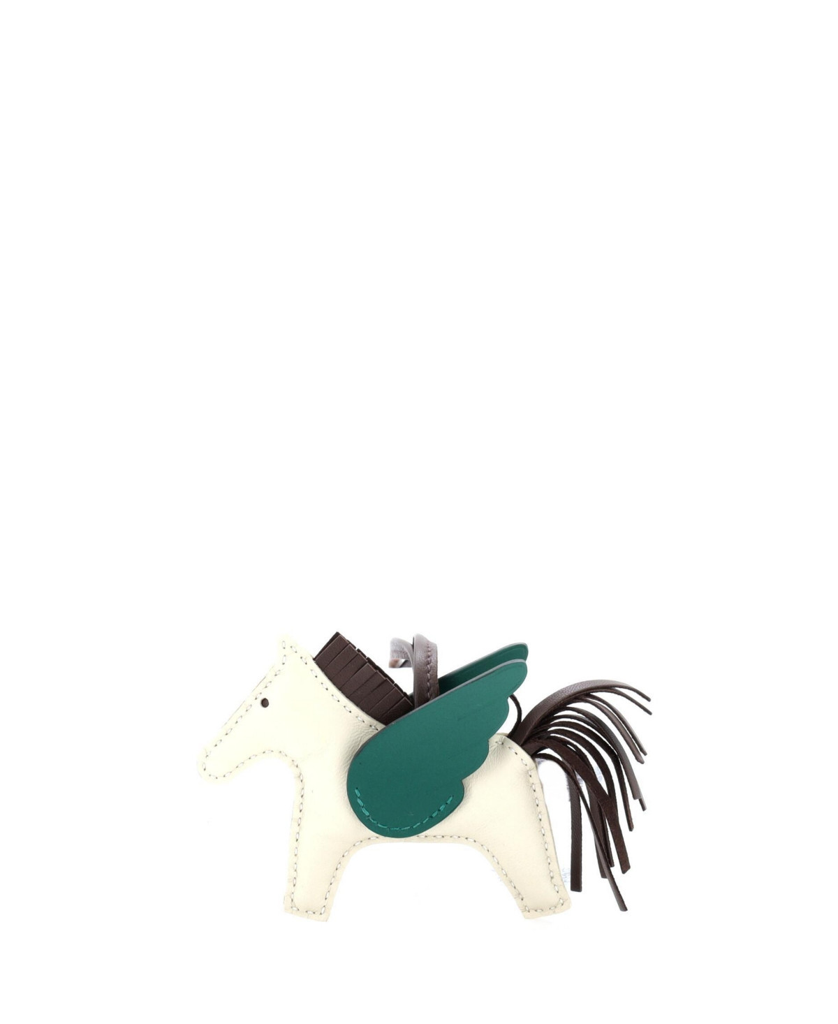 Pre-Owned Hermes Pm Pegase Rodeo Bag Charm Leather - Green | Macy's