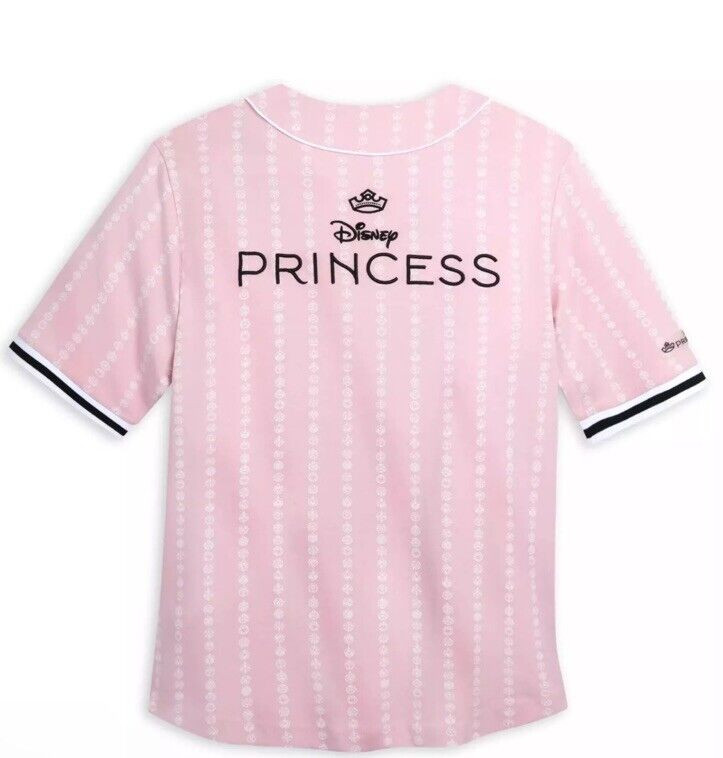 Disney Princess Sport Baseball Jersey Pink Pinstripe Disney Shirt Adult Size L  | eBay | eBay US