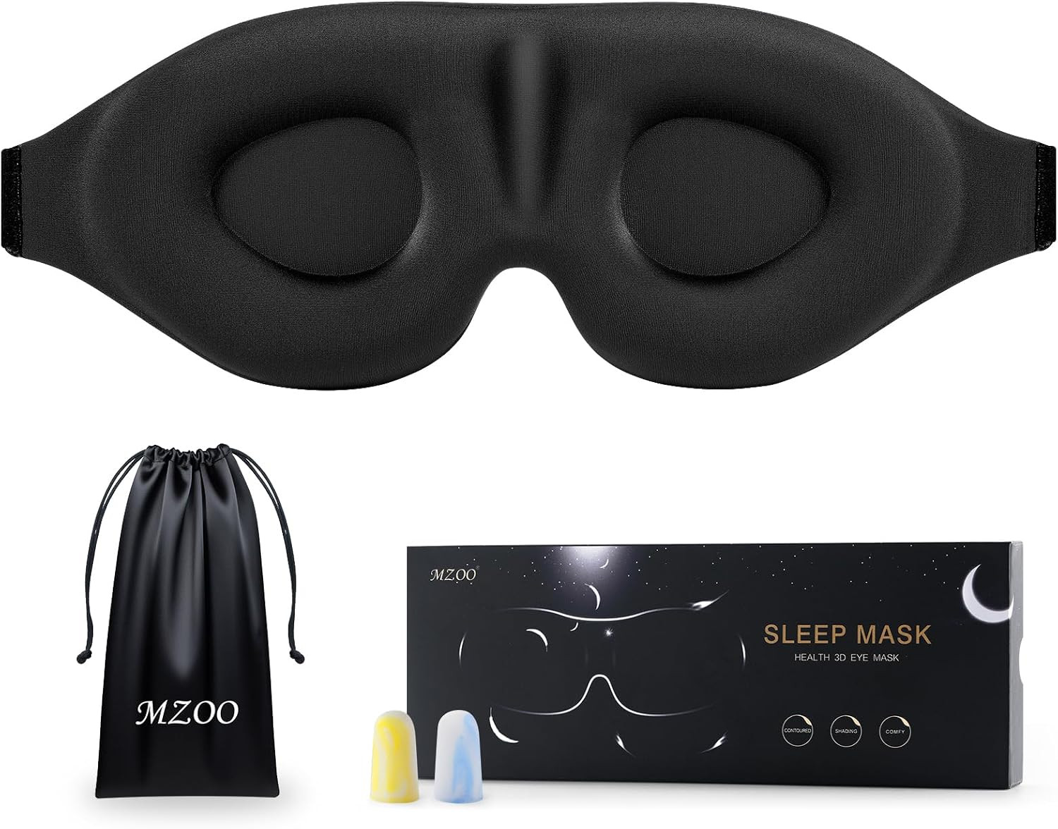 MZOO Luxury Sleep Mask for Women Men Patented Light Blocking Design | Amazon (US)