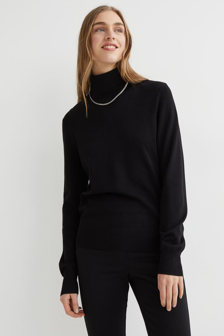 Feinstrick-Rollkragenpullover | H&M (DE, AT, CH, NL, FI)