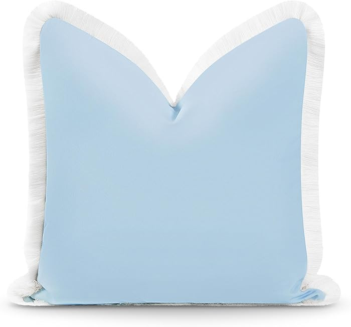 Hofdeco Premium Coastal Hampton Style Patio Indoor Outdoor Pillow Cover Only, 20"x20" Water Resis... | Amazon (US)