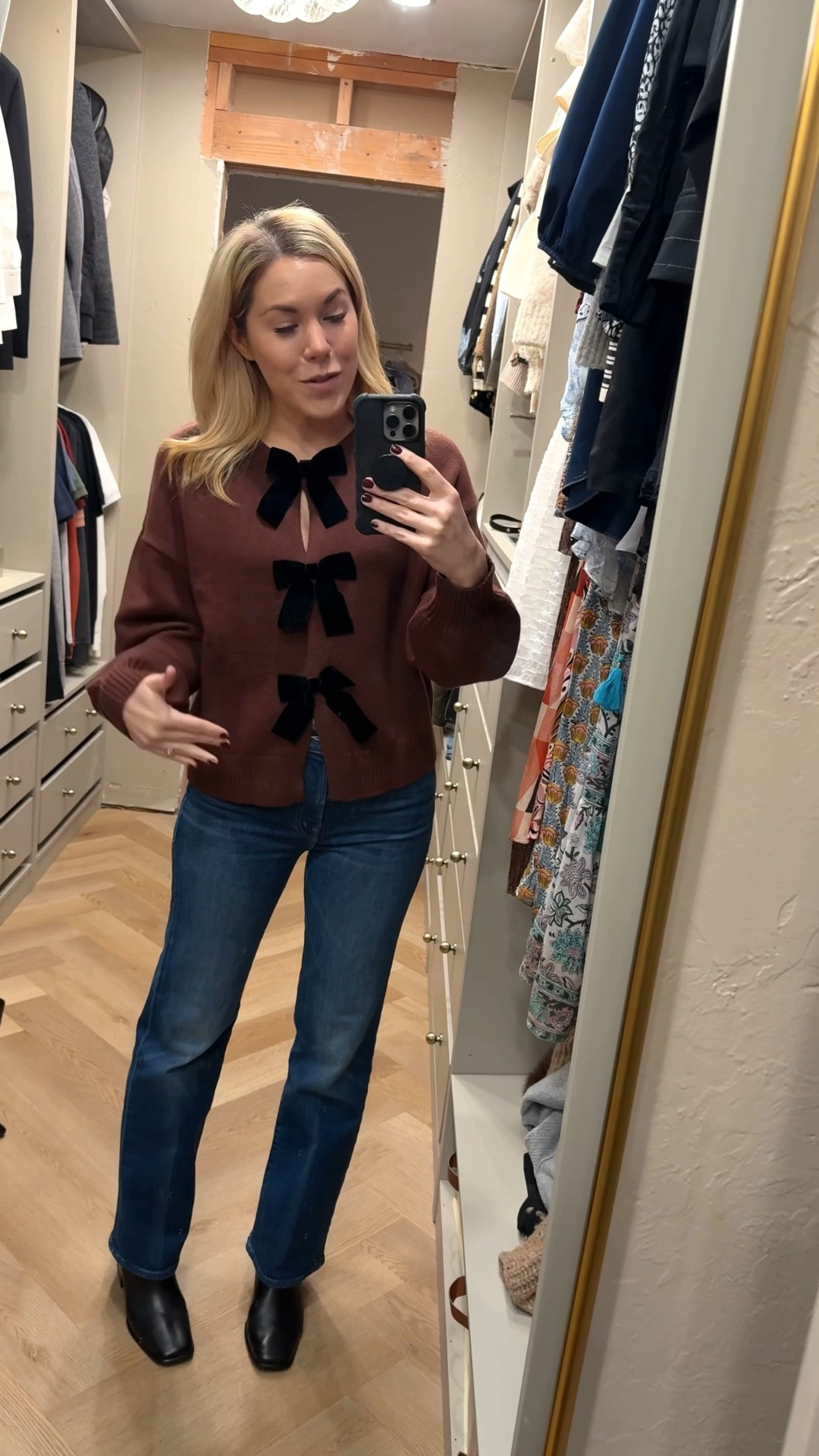 Bow sweater 
Amazon 
Looks so luxe - beautiful!! 

#LTKootd #LTKSeasonal #LTKFindsUnder50