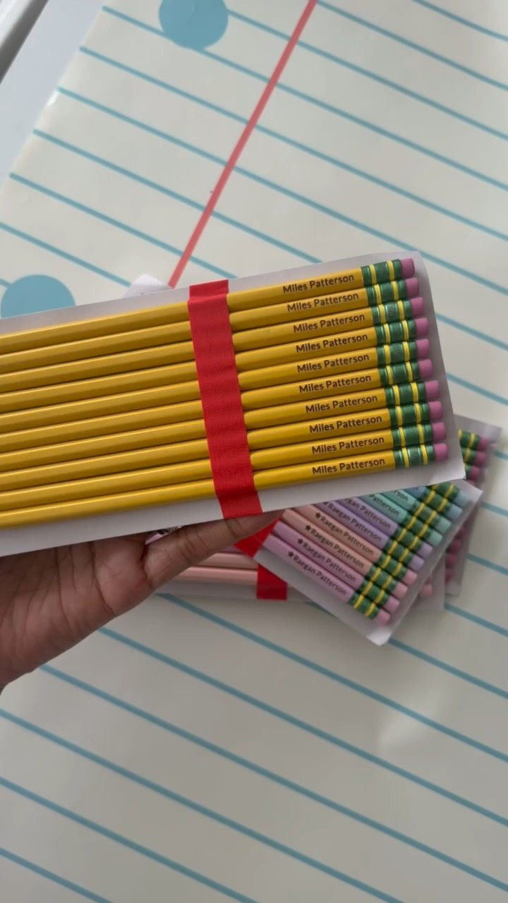 The cutest personalized pencils for back to school! Our littlest guy is starting this year and has a set of pencils now too ☺️

#LTKmomlife #LTKKids #LTKU