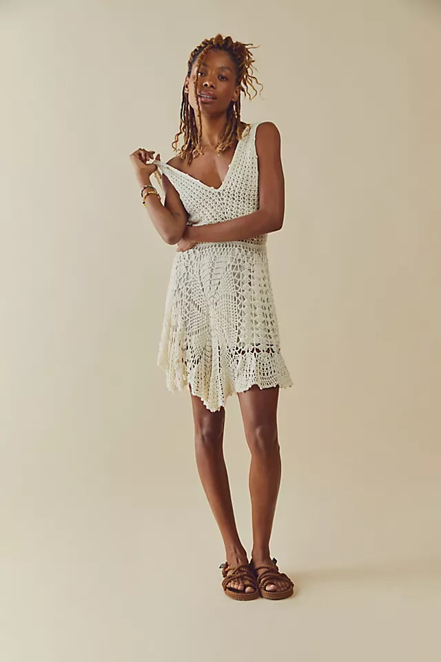 Nikki Crochet Mini Dress | Free People (Global - UK&FR Excluded)