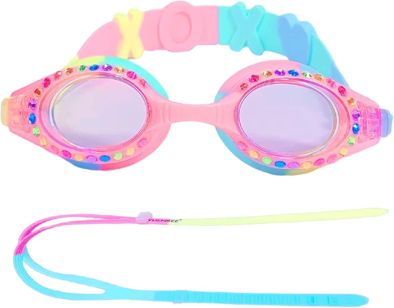 Girls Swimming Goggles Ages 4-12 - No Leak, Anti-Fog, UV Protection, Easy to Adjust, Non Slip - w... | Amazon (US)