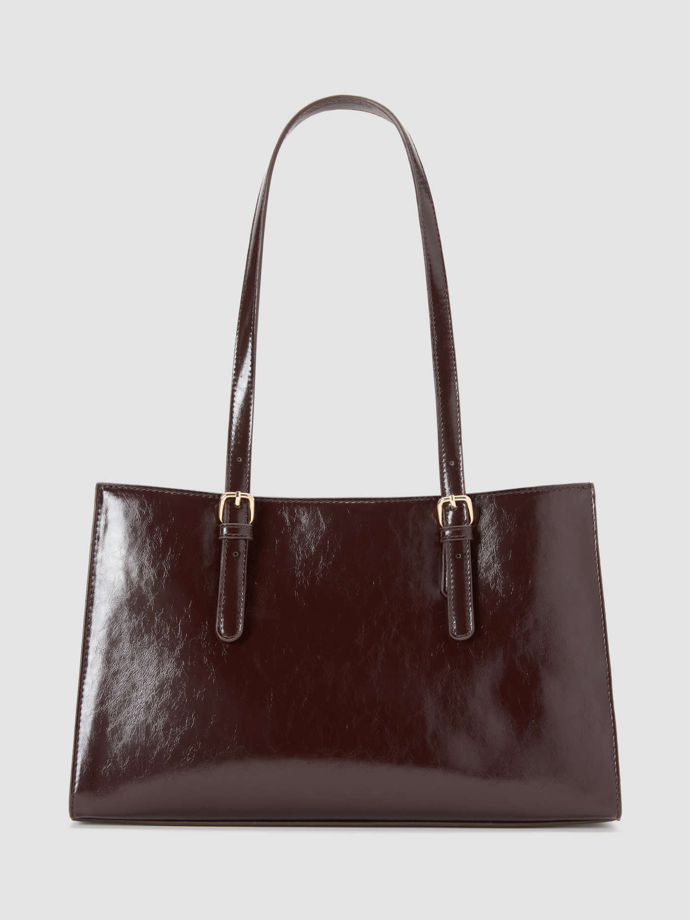 Faux Leather ADJUSTABLE STRAP FAUX LEATHER TOTE BAG For Daily Casual Outdoor Work | Cider