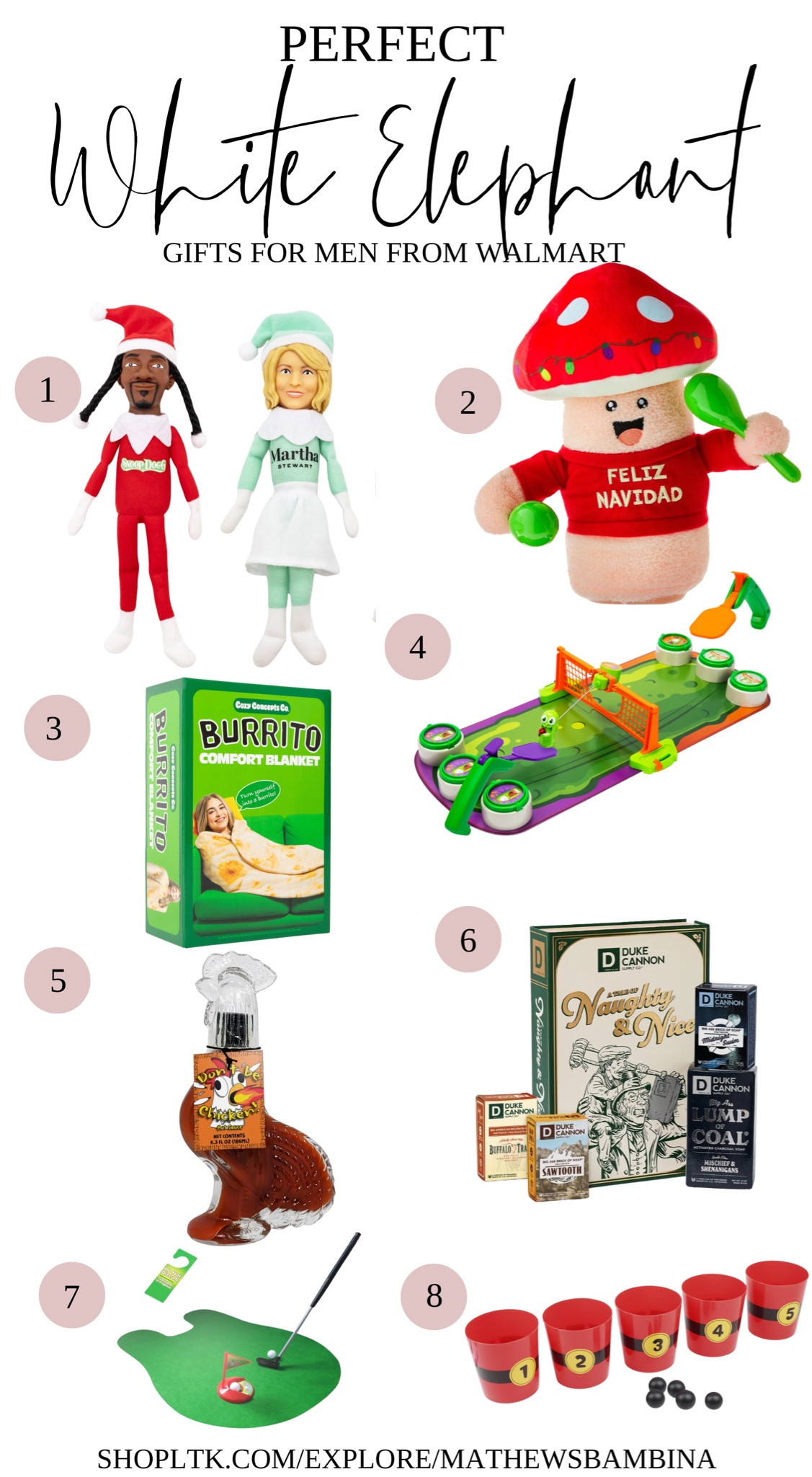 Need a White Elephant gift for an upcoming Christmas party? These gift ideas are PERFECT and will have everyone laughing! These white elephant gifts for men are just corny enough without being too over the top. 

Gift ideas for men | gift exchange | holiday gifts | gifts for him

#LTKGiftGuide #LTKFindsUnder50 #LTKHoliday