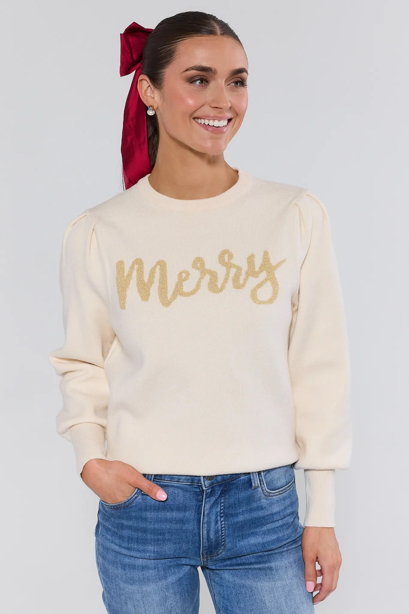 Merry Ivory Knit Sweater | Avara