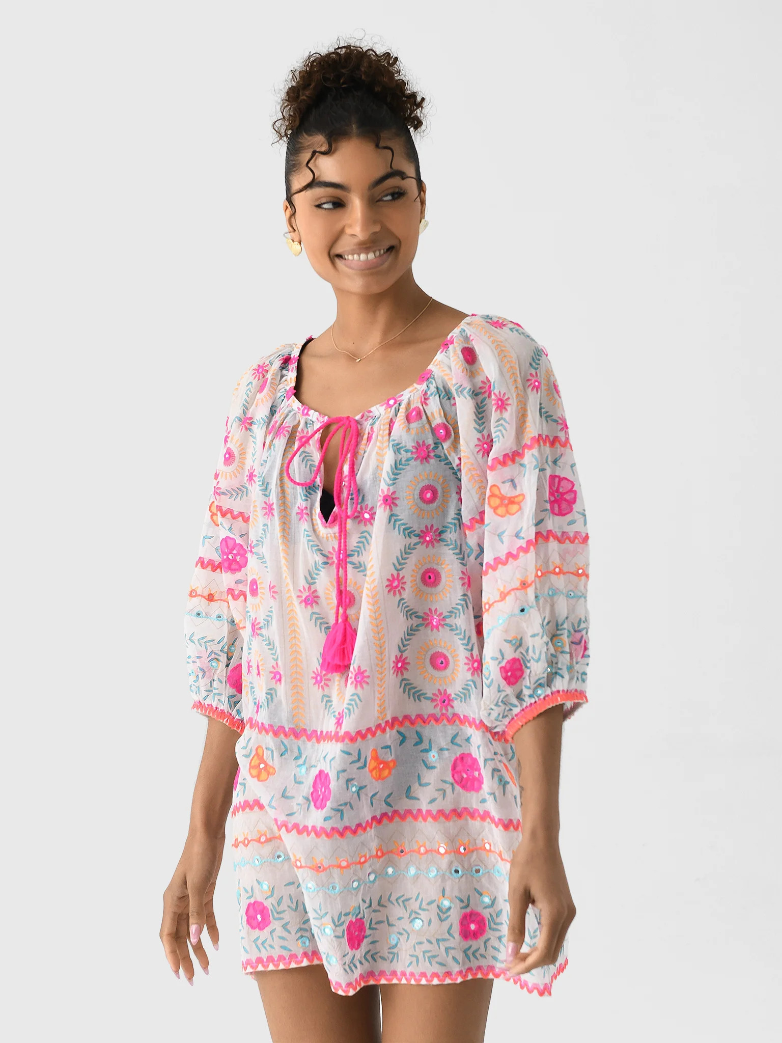 JULIET DUNN
                      
                     Women's Boho Printed Cover-Up | Saint Bernard