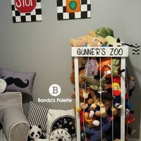 2', 32"", 3', 4' Stuffed Animal Zoo, Wood Holder, Storage, Organizer, Kids Gifts, Ball Birthday Gift | Etsy (US)