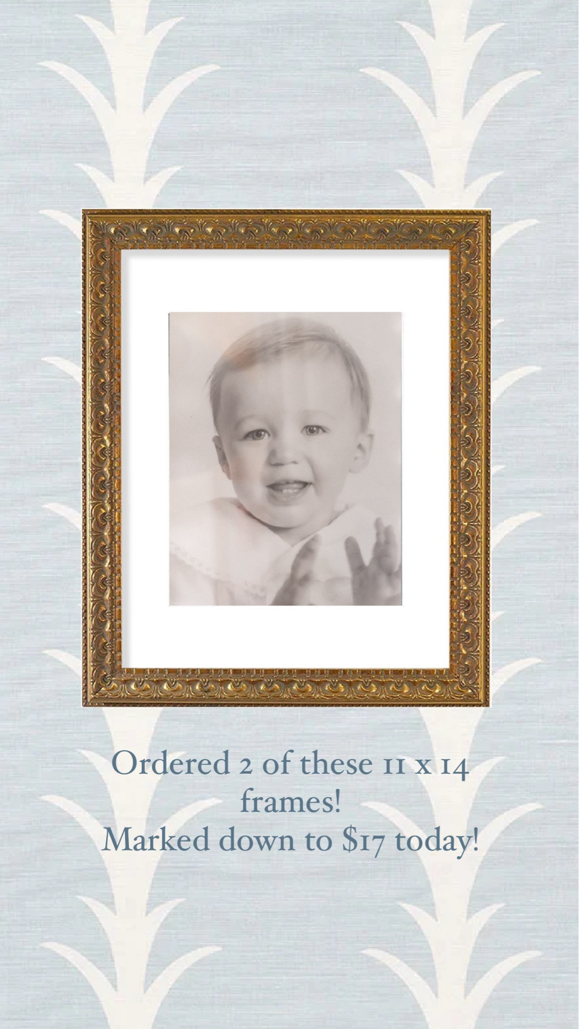 Antique gold frame! I’ve had my eye on this frame and it’s finally on sale!!!!! 