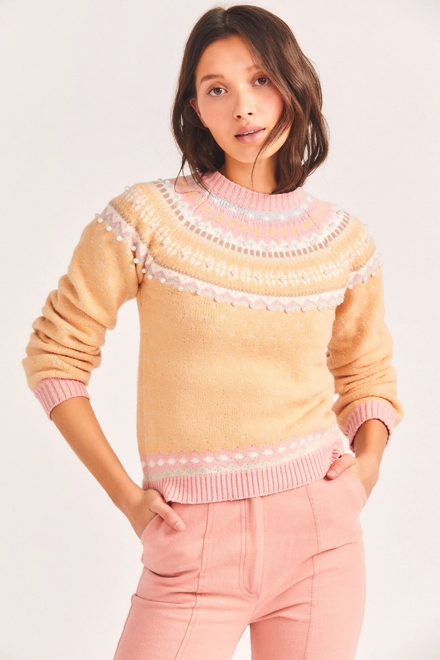 Crawley Crewneck Pullover Sweater | LOVESHACKFANCY