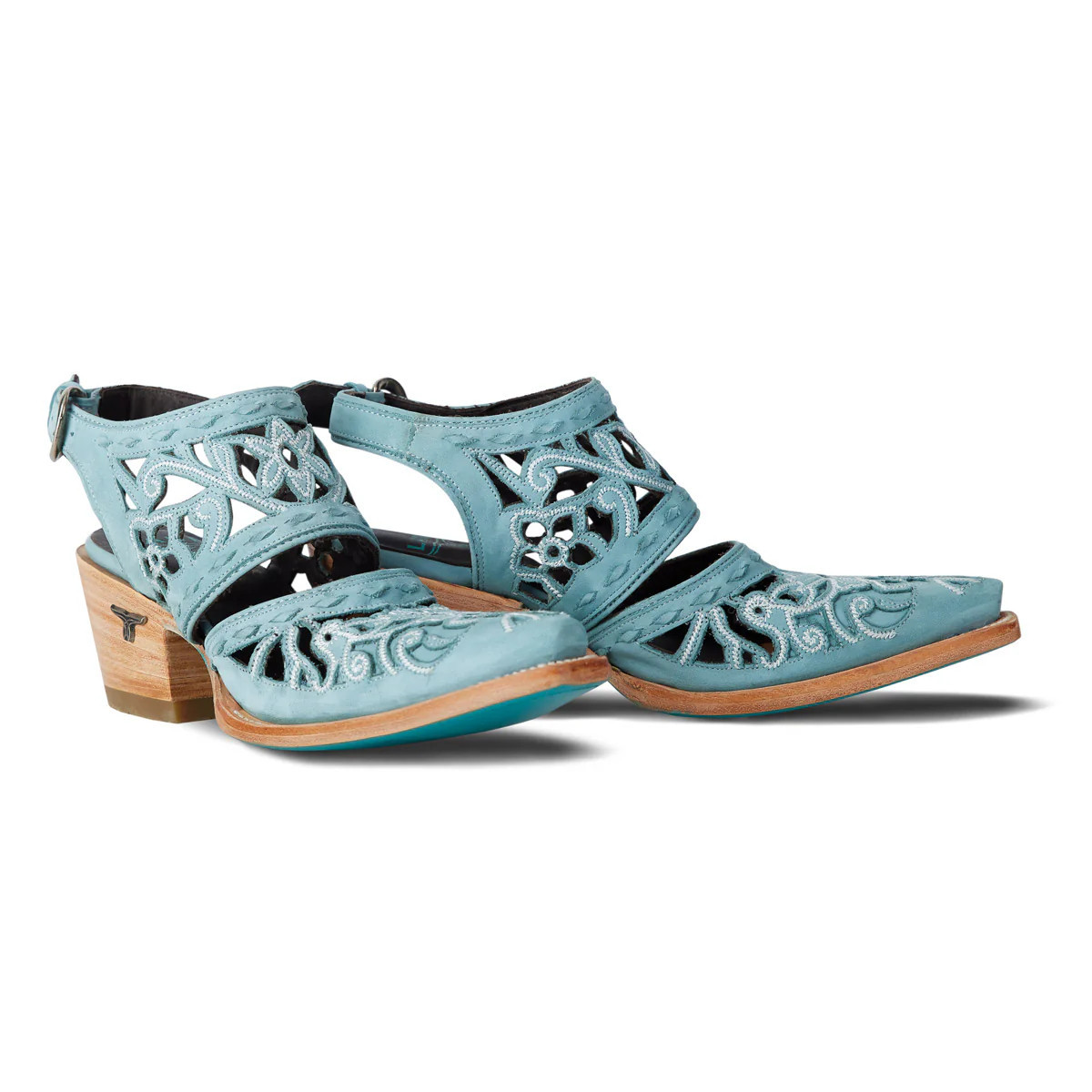 Robin Cut Out Slingback Mule - Powder Blue | Lane Boots
