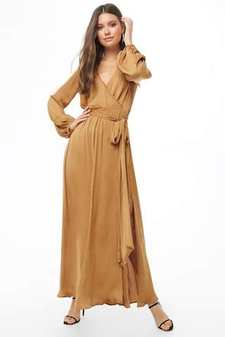 Satin Surplice Maxi Dress | Forever 21 (US)