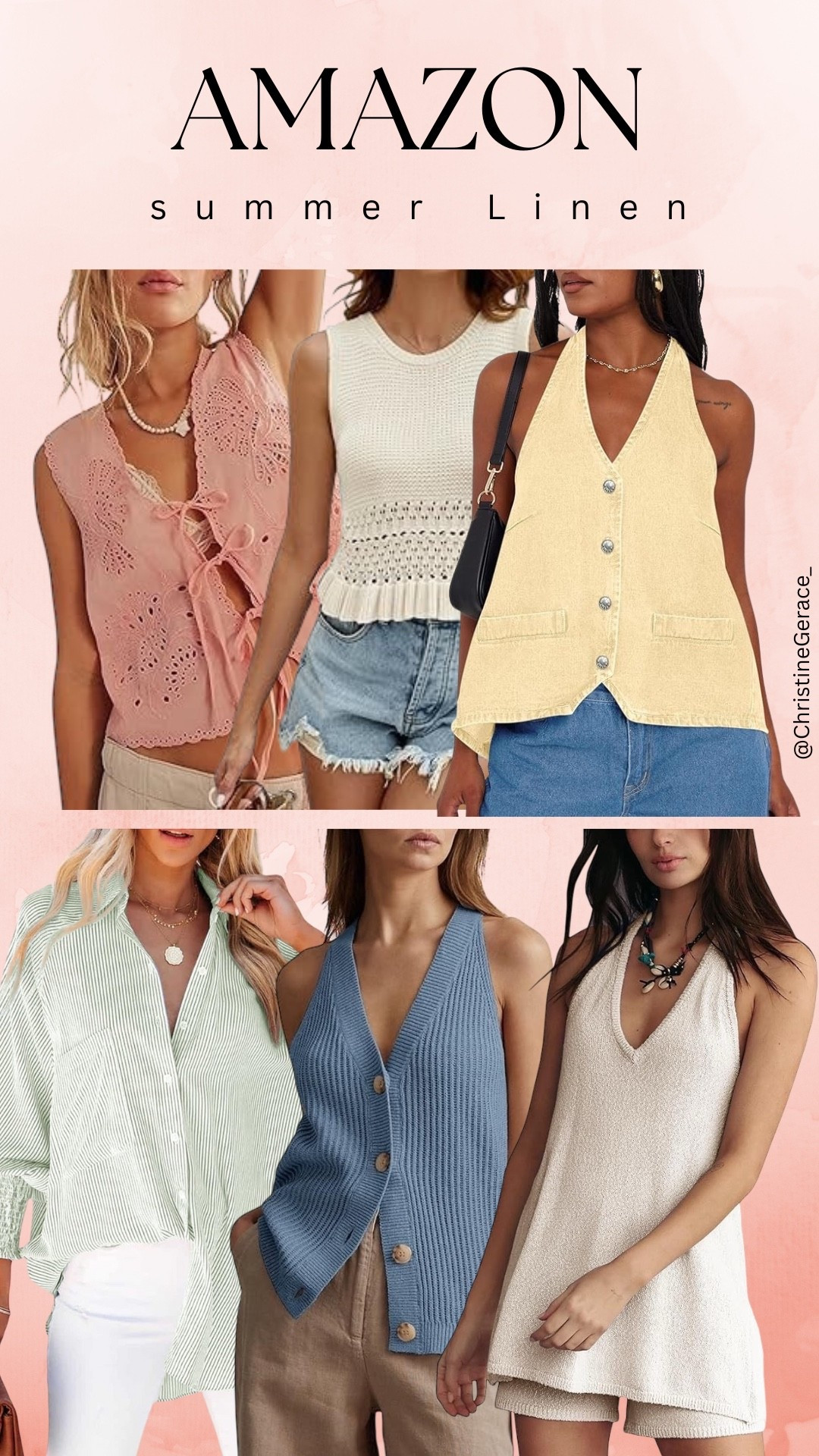 Amazon summer linen shirts, summer flowy shirt, breathable summer tops , summer outfit, summer fashion, Christine Gerace 

#LTKStyleTip #LTKFindsUnder50 #LTKSeasonal
