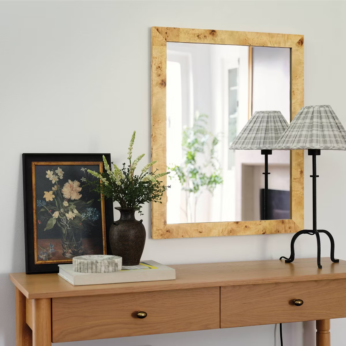 24"x30" Burl Wood Wall Mirror - Threshold™ designed with Studio McGee | Target