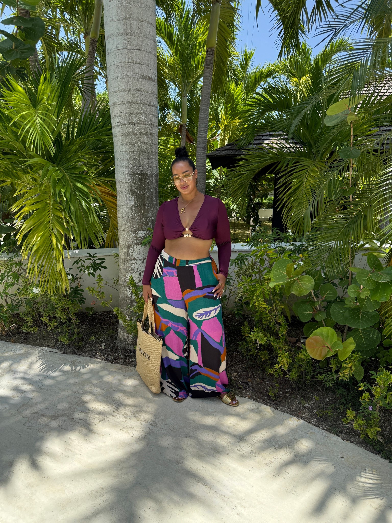 Beach day 1! Wearing villa fresca  1X in the pants and ai have xl/1X in the coverup