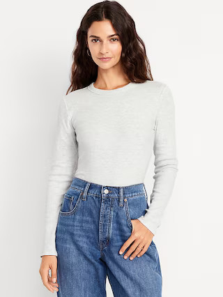 Snug Crew-Neck Long-Sleeve T-Shirt | Old Navy (US)