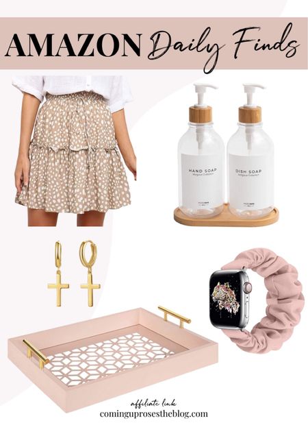 Amazon daily finds 🫶🏻

Ruffle skirt // polka dot skirt // soap dispenser// lotion dispenser // cross earrings // hoop earrings // scrunchie watch strap // Apple Watch strap // pink tray // decorative serving tray 

#LTKsalealert #LTKstyletip #LTKhome