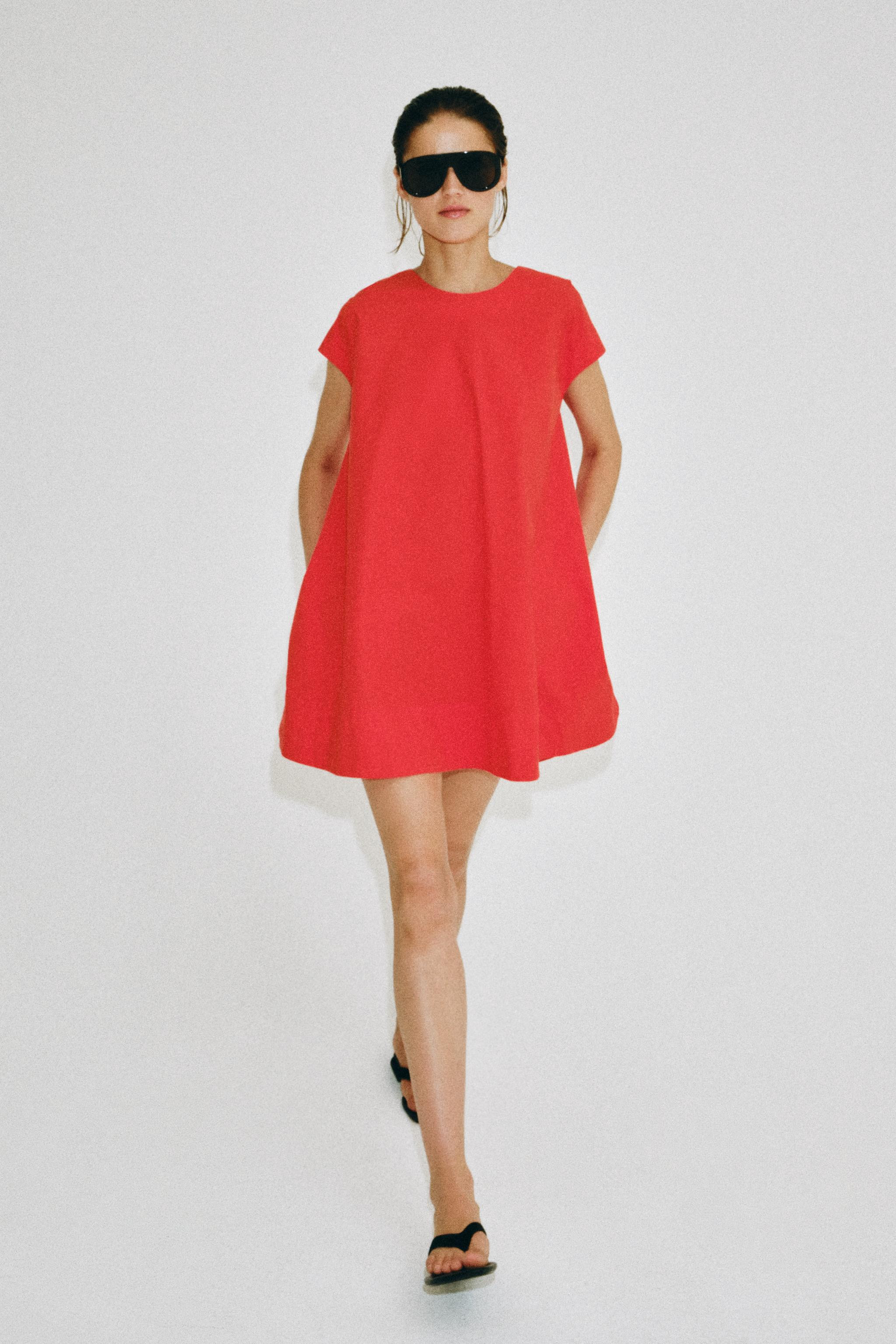 ZW COLLECTION POPLIN MINI DRESS | Zara US