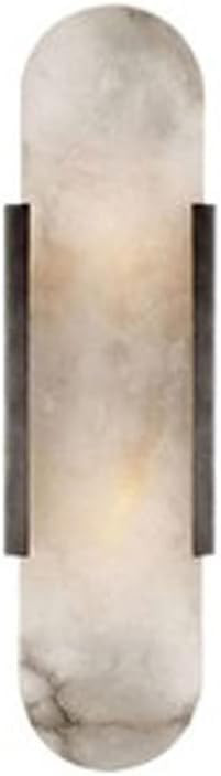 19.7" Mid Century Natural Alabaster Wall Sconces Wall Lighting Bathroom Vanity Light Fixtures Mar... | Amazon (US)
