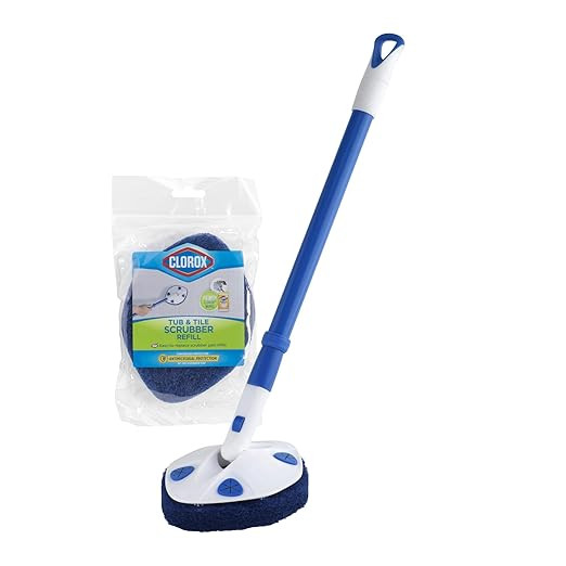 Clorox Extendable Tub and Tile Scrubber with Extra Pad | Amazon (US)