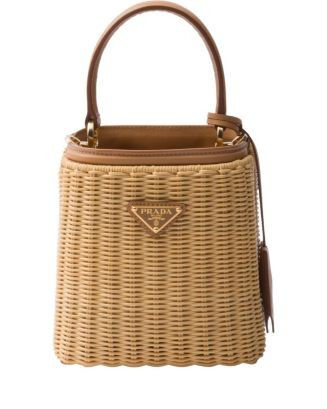 Prada Mini Wicker and Leather Prada Panier Bag  | Bloomingdale's Handbags | Bloomingdale's (US)