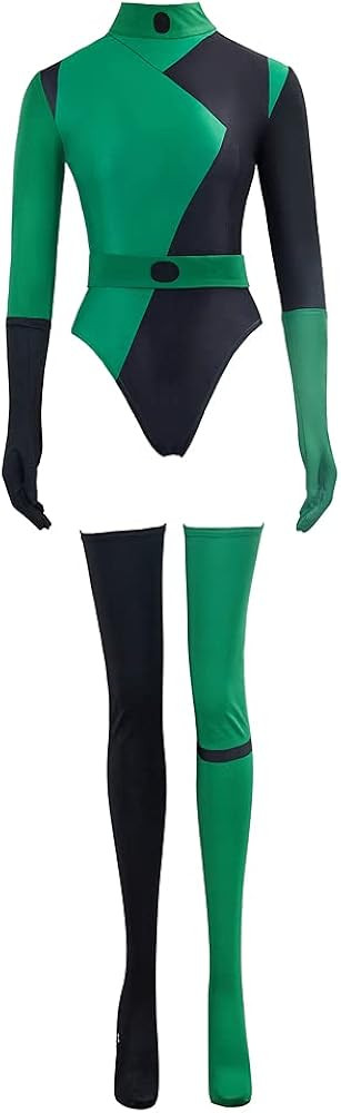 CosplayDiy Women's Shego Cosplay costume Super Villains Shego Bodysuit Jumpsuit with Gloves | Amazon (US)