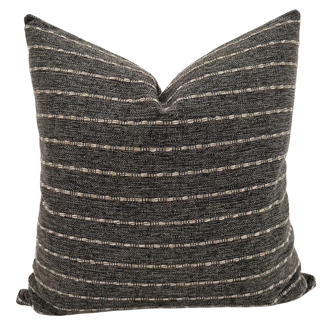 Eloa Charcoal Pillow Cover | Hackner Home (US)