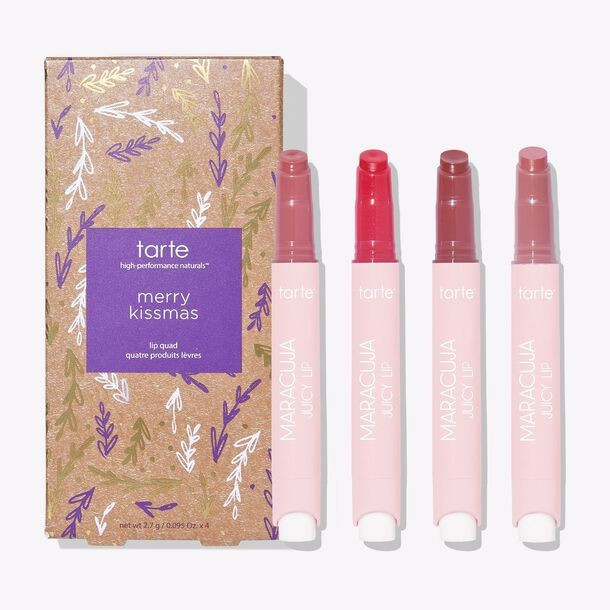 merry kissmas lip quad juicy lip set | tarte cosmetics (Global)