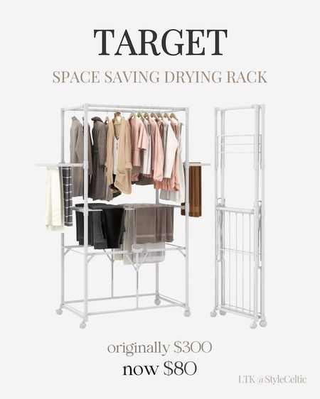 Target Space Saving Foldable Clothes Drying Rack on sale now! It folds and collapses all the way to 4.5 inches to store in extremely narrow spaces. I just ordered it! 🤩
.
.
Clothes drying rack, laundry room finds, target home, laundry room essentials, laundry necessities, clothing rack, pants drying rack, towel drying rack, clothes storage, laundry room storage, target deals, target sales, home finds under $100

#LTKHome #LTKFindsUnder100 #LTKSaleAlert