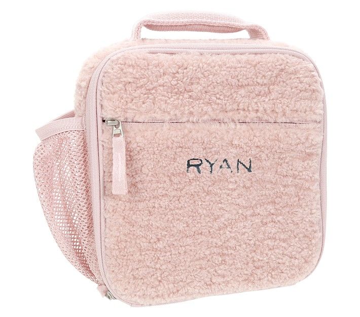 Mackenzie Blush Sherpa Lunch Boxes | Pottery Barn Kids