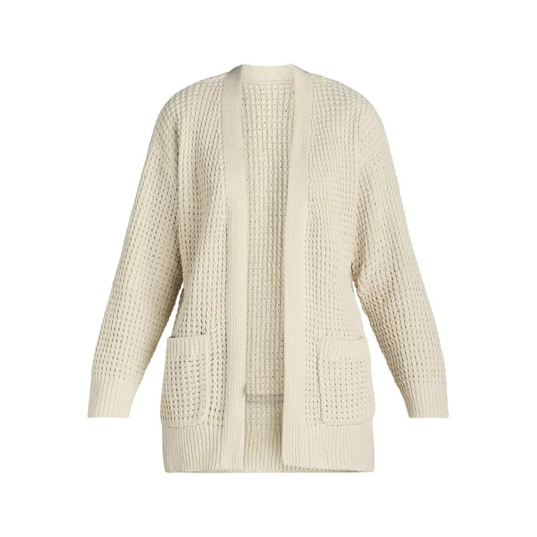 Time and Tru Women's Chenille Cardigan Sweater, Midweight, Sizes XS-XXXL | Walmart (US)