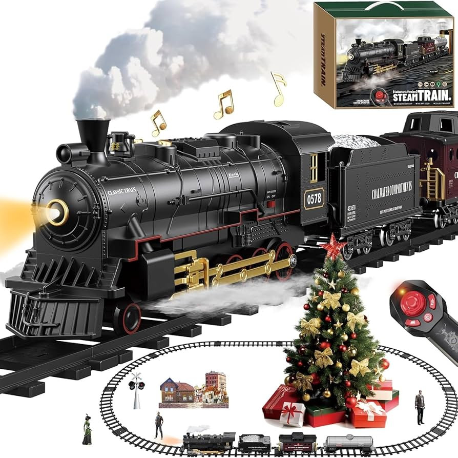 Elektrisches Zugset für Kinder, Weihnachtszug um den Weihnachtsbaum,Eisenbahn Schienen Set,Eisen... | Amazon (DE)