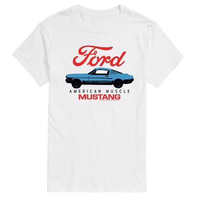 Men's Ford Ford American Muscle Mustang Short Sleeve Graphic T-Shirt - White - 4 X-Large | Target