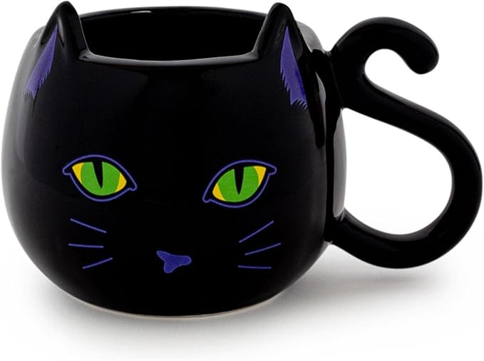 Disney Hocus Pocus Binx Black Cat Sculpted Ceramic Mug | BPA-Free Large Coffee Mugs and Cups for ... | Amazon (US)