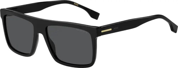 59mm Polarized Rectangular Sunglasses | Nordstrom