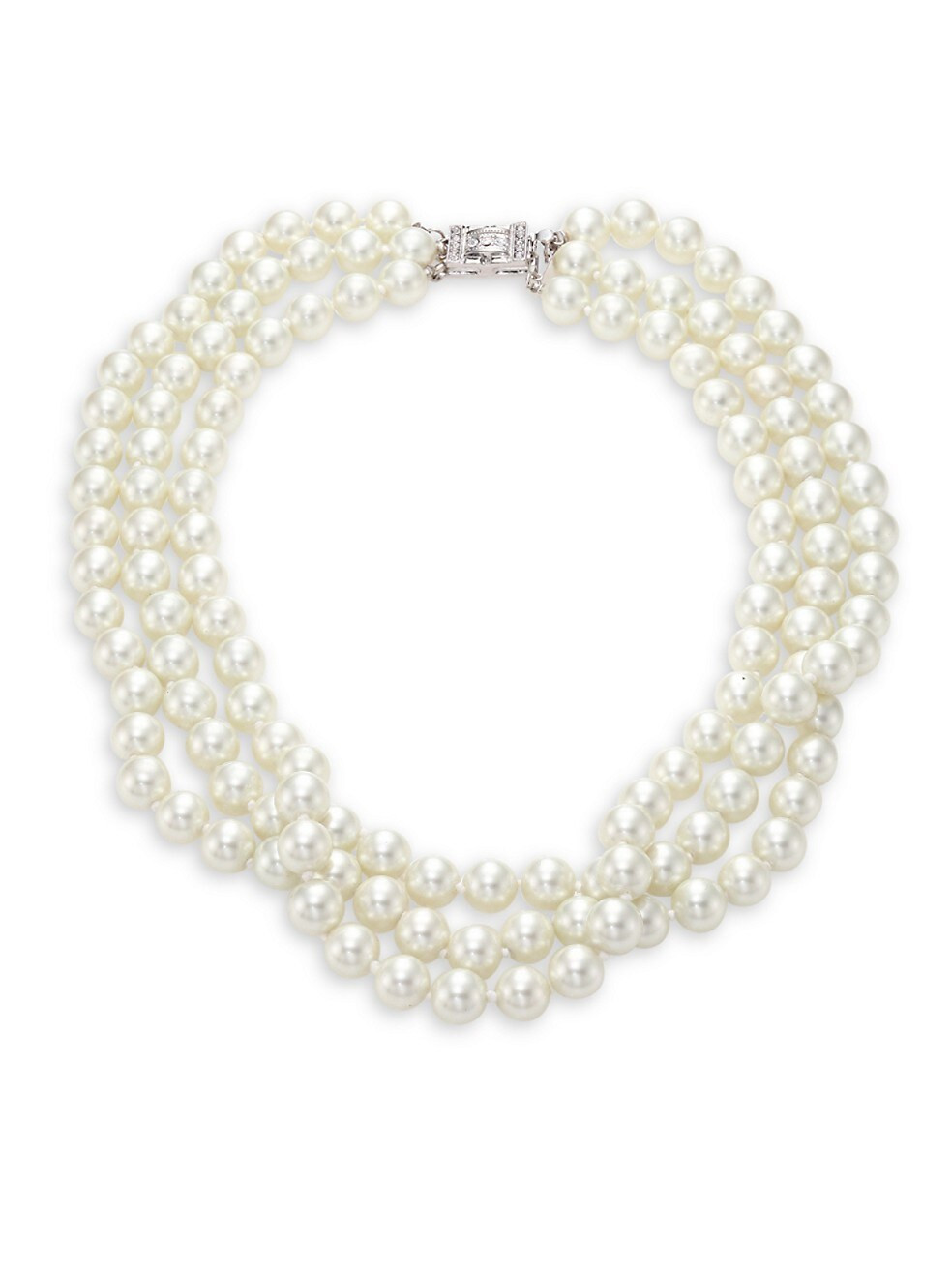 Kenneth Jay Lane Three Strand Faux-Pearl Necklace | Saks Fifth Avenue